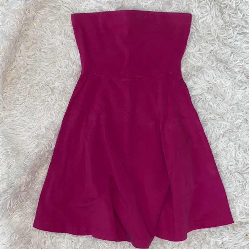 NWOT Express Strapless Stretch Cotton Skater Dress